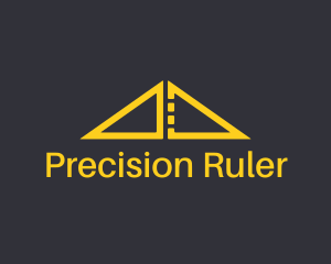 Ruler - Golden Ruler Bridge Architecture logo design