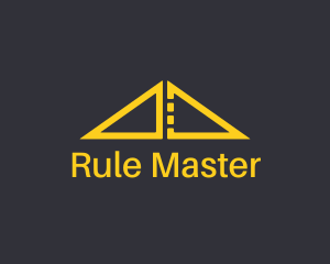 Ruler - Golden Ruler Bridge Architecture logo design