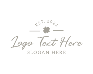 Chic - Clover Leaf Wordmark logo design