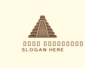 Yucatan - Mayan Pyramid Architecture logo design
