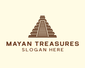 Mayan - Mayan Pyramid Architecture logo design