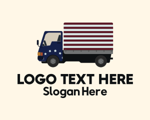 Transport - American Forwarding Truck logo design