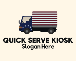 American Forwarding Truck logo design