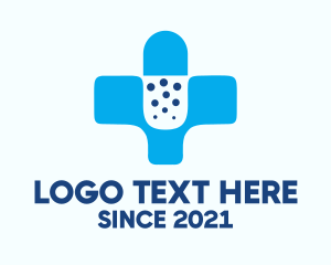 Blue - Medical Pill Cross logo design