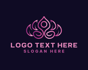 Massage - Lotus Flower Yoga logo design