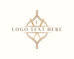 Knitting - Classic Sewing Needle logo design