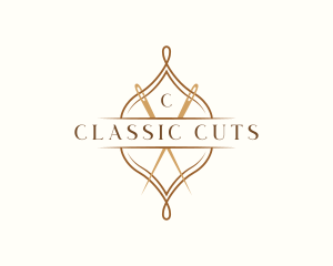 Classic Sewing Needle logo design