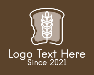 Foodie - Wheat Bread Slice logo design