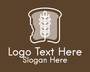 Wheat Bread Slice  Logo