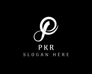 Elegant Ribbon Letter P logo design