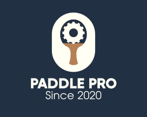 Mechanical Table Tennis Paddle logo design