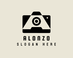 Retro Camera Letter A logo design