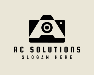 Retro Camera Letter A logo design