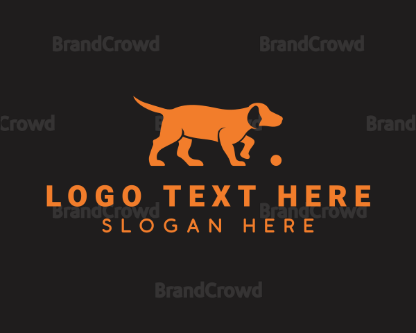 Orange Dog Pet Puppy Logo