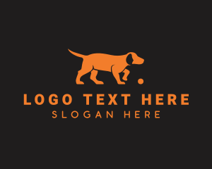 Orange Puppy - Orange Dog Pet Puppy logo design