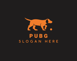 Orange Puppy - Orange Dog Pet Puppy logo design