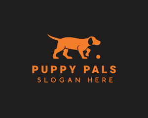 Orange Dog Pet Puppy logo design