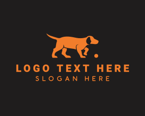 Pet - Orange Dog Pet Puppy logo design