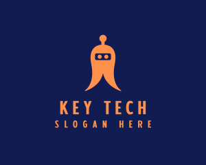  Robot Ghost Tech logo design