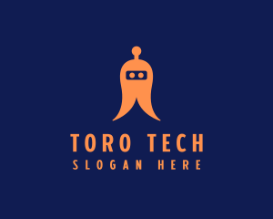  Robot Ghost Tech logo design