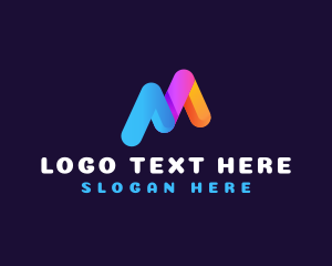 Abstract - Digital Tech Media Letter M logo design