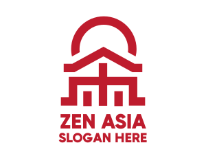 Asia - Asian Temple  Landmark logo design