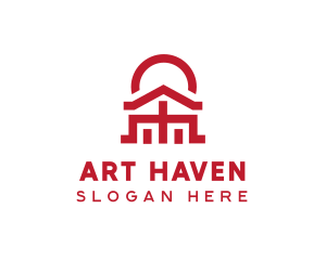 Asian Temple  Landmark logo design