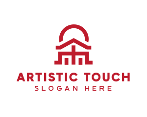 Asian Temple  Landmark logo design