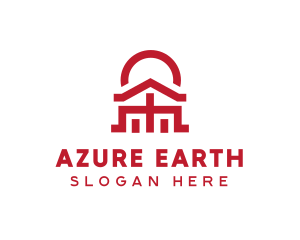 Asian Temple  Landmark logo design