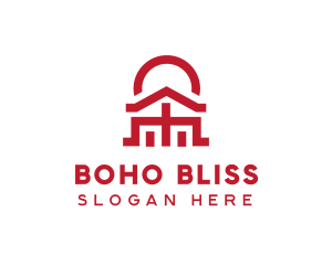 Asian Temple  Landmark logo design