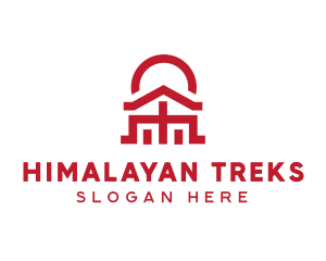 Asian Temple  Landmark logo design