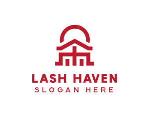 Asian Temple  Landmark logo design