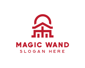 Asian Temple  Landmark logo design