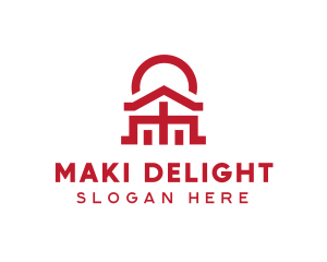 Asian Temple  Landmark logo design