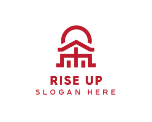 Asian Temple  Landmark logo design