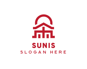 Asian Temple  Landmark logo design