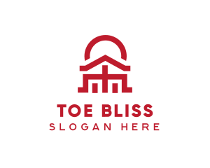 Asian Temple  Landmark logo design