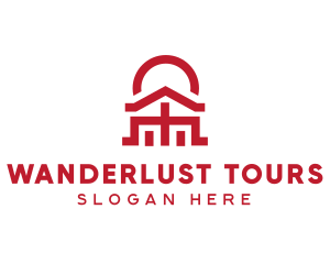 Asian Temple  Landmark logo design