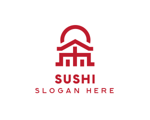 Asian Temple  Landmark logo design