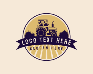 Plowing - Tractor Ranch Agriculture logo design