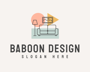 Modern Pop Interior Designer logo design