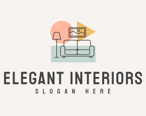 Modern Pop Interior Designer logo design