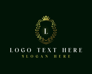 Jewelry - Wreath Crown Shield logo design