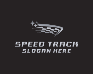 Racing - Checkered Race Flag Racing logo design