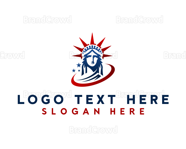 Statue of Liberty Landmark Logo