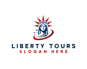 Statue of Liberty Landmark logo design