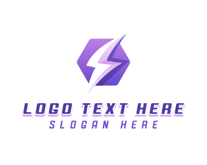 Electric - Lightning Spark Energy logo design