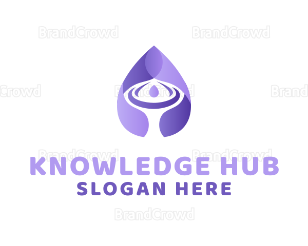 Purple Water Droplet Logo