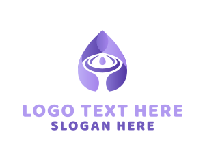 Splash - Purple Water Droplet logo design