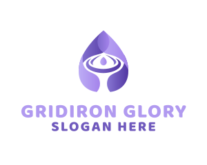 Purple Water Droplet Logo